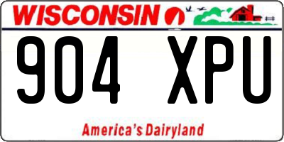 WI license plate 904XPU