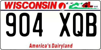 WI license plate 904XQB