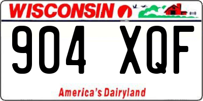 WI license plate 904XQF