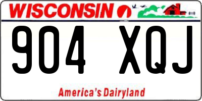 WI license plate 904XQJ