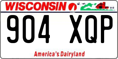 WI license plate 904XQP