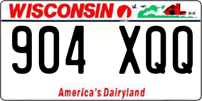 WI license plate 904XQQ