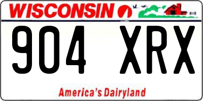 WI license plate 904XRX