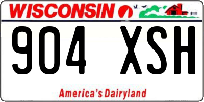 WI license plate 904XSH