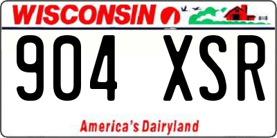 WI license plate 904XSR