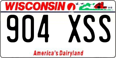 WI license plate 904XSS