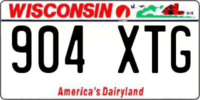 WI license plate 904XTG