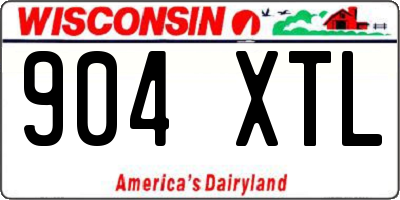 WI license plate 904XTL