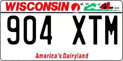 WI license plate 904XTM