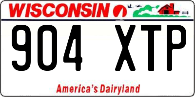WI license plate 904XTP