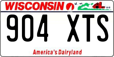 WI license plate 904XTS