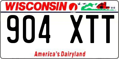 WI license plate 904XTT