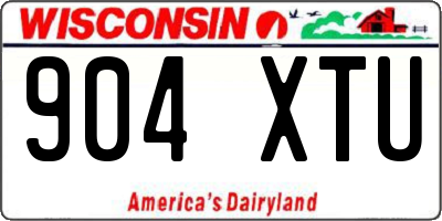 WI license plate 904XTU