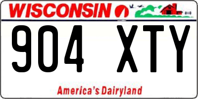 WI license plate 904XTY
