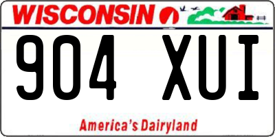 WI license plate 904XUI