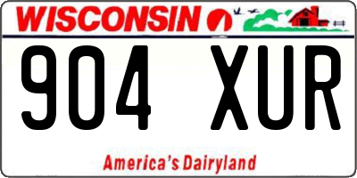 WI license plate 904XUR