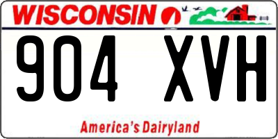WI license plate 904XVH