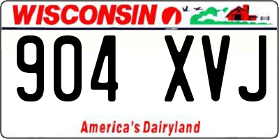 WI license plate 904XVJ
