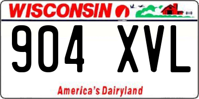 WI license plate 904XVL