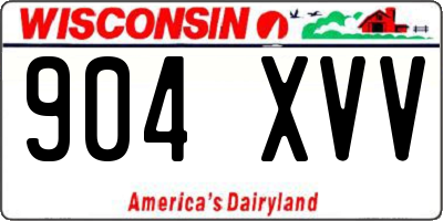 WI license plate 904XVV