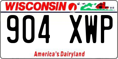 WI license plate 904XWP