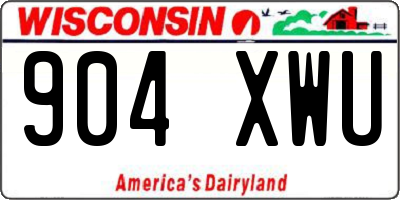 WI license plate 904XWU
