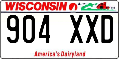 WI license plate 904XXD