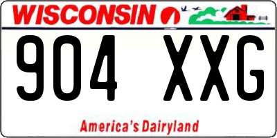 WI license plate 904XXG