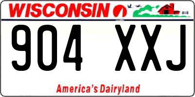 WI license plate 904XXJ