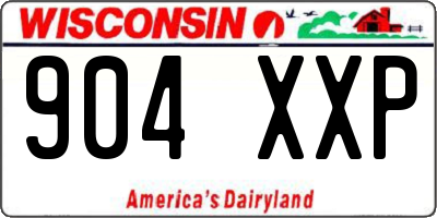 WI license plate 904XXP