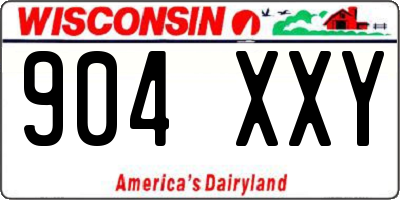 WI license plate 904XXY