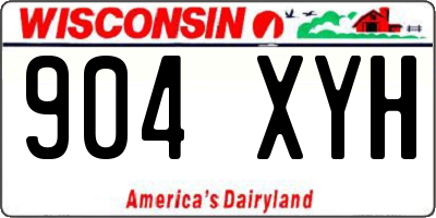 WI license plate 904XYH