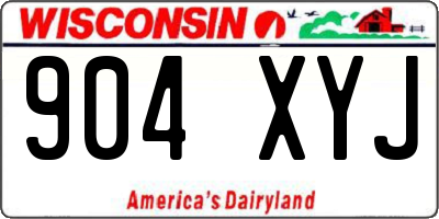 WI license plate 904XYJ