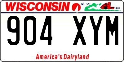 WI license plate 904XYM