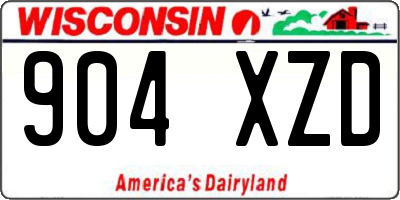 WI license plate 904XZD