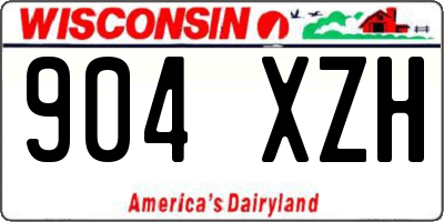 WI license plate 904XZH
