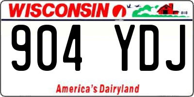 WI license plate 904YDJ