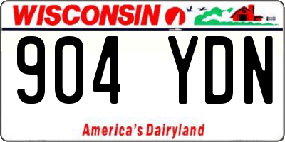 WI license plate 904YDN