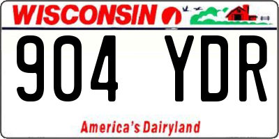 WI license plate 904YDR