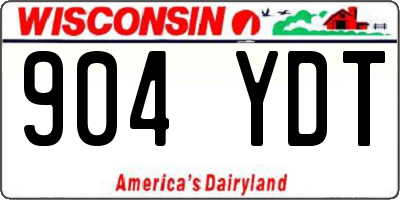 WI license plate 904YDT
