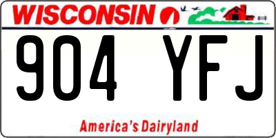 WI license plate 904YFJ