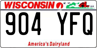 WI license plate 904YFQ