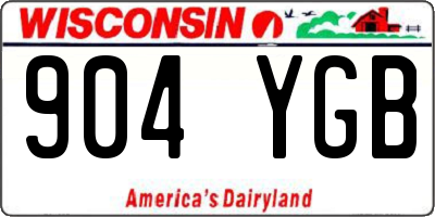 WI license plate 904YGB