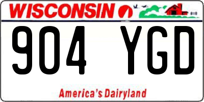 WI license plate 904YGD