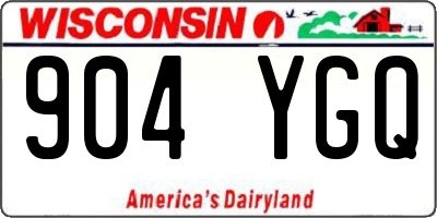 WI license plate 904YGQ