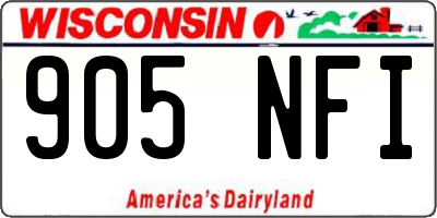 WI license plate 905NFI