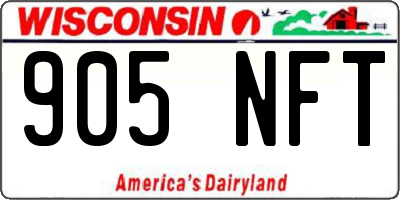 WI license plate 905NFT