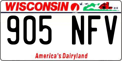 WI license plate 905NFV