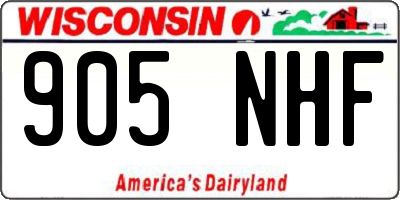 WI license plate 905NHF