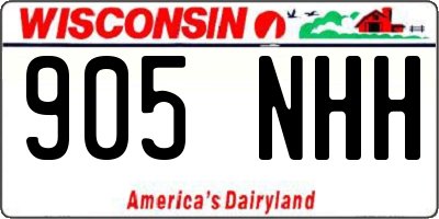WI license plate 905NHH